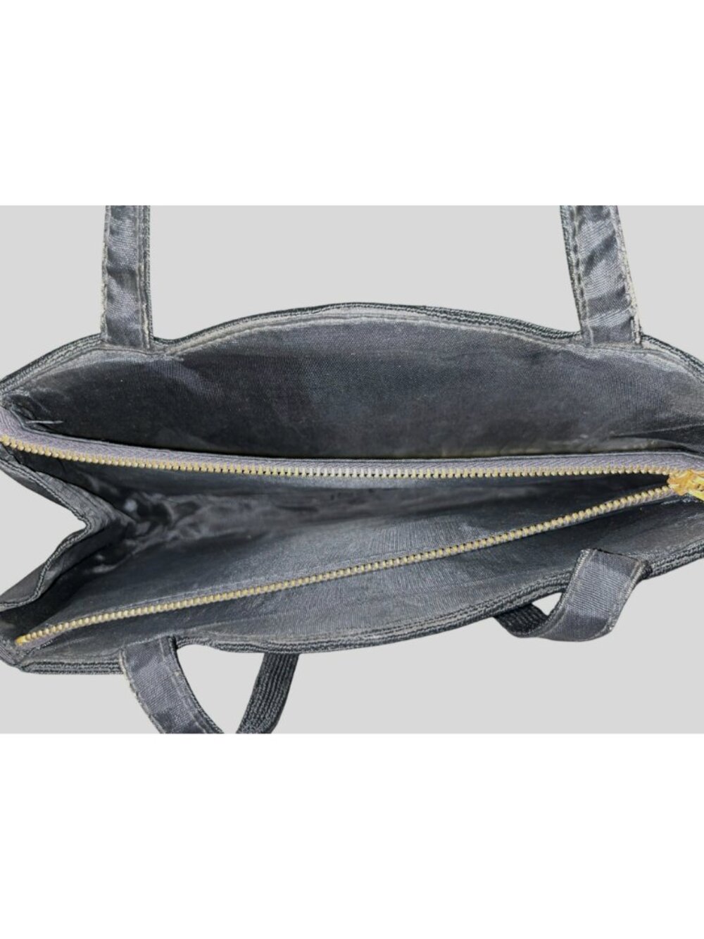 Vintage Corde Black Top Handle Bag Heart Shape Textured Used - Picture 6 of 16